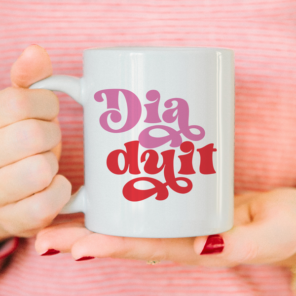 Dia Ditch Pink and Red Mug