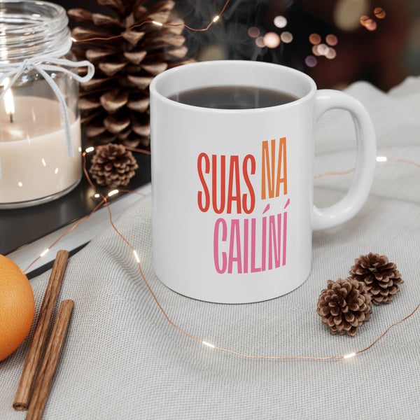 Up the girls, Tae Mug, Irish Language Gaeilge Tea Cup, Ireland Coffee Mug, St Patrick's Day Gift, Kitchen Drinkware