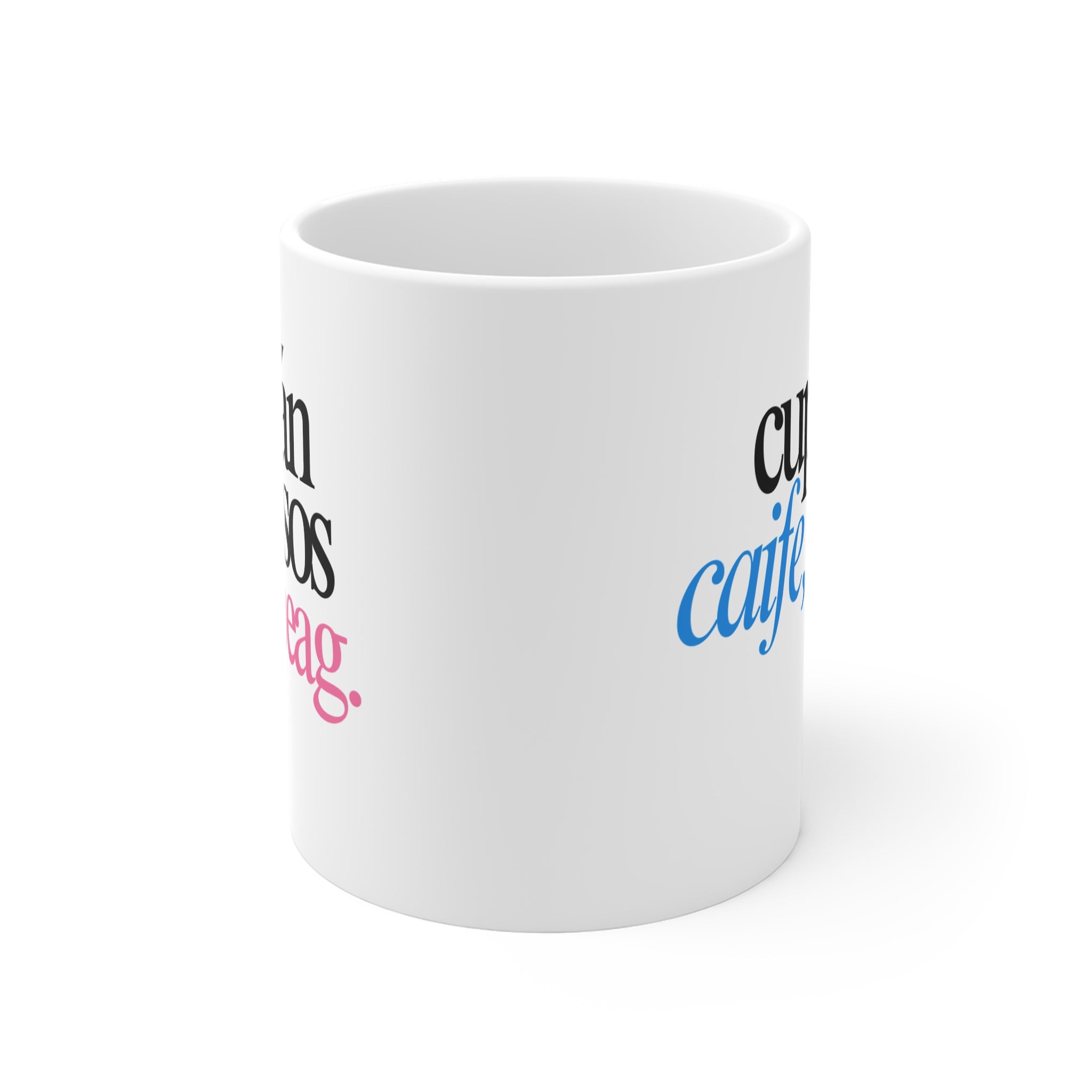 Cupán Caife  Mug, Irish Language Gaeilge Tea Cup, Ireland Coffee Mug, St Patrick's Day Gift, Kitchen Drinkware
