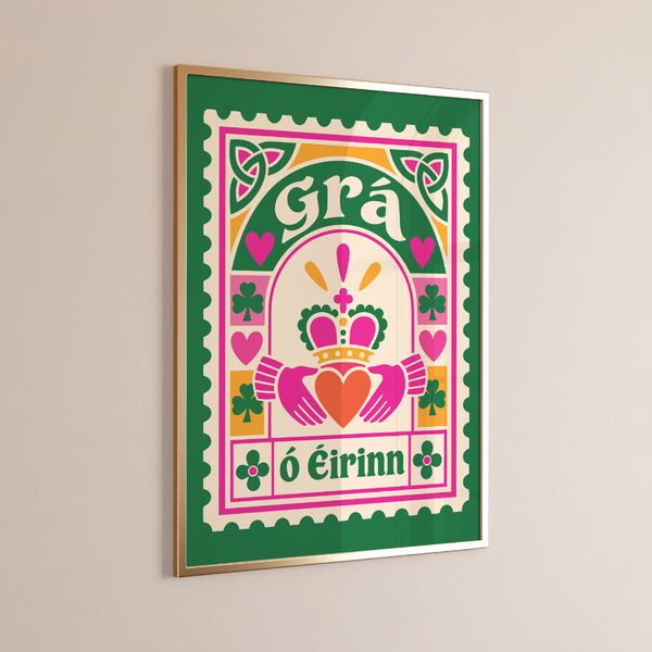 Claddagh Stamp Print