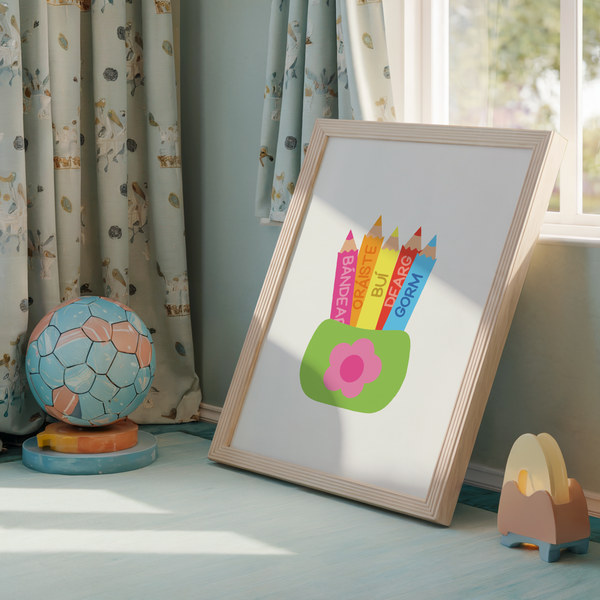 Pencil Pot Nursery Print