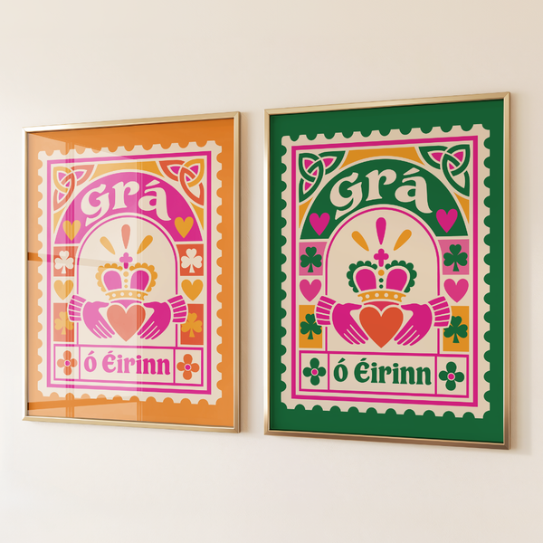 Claddagh Stamp Print