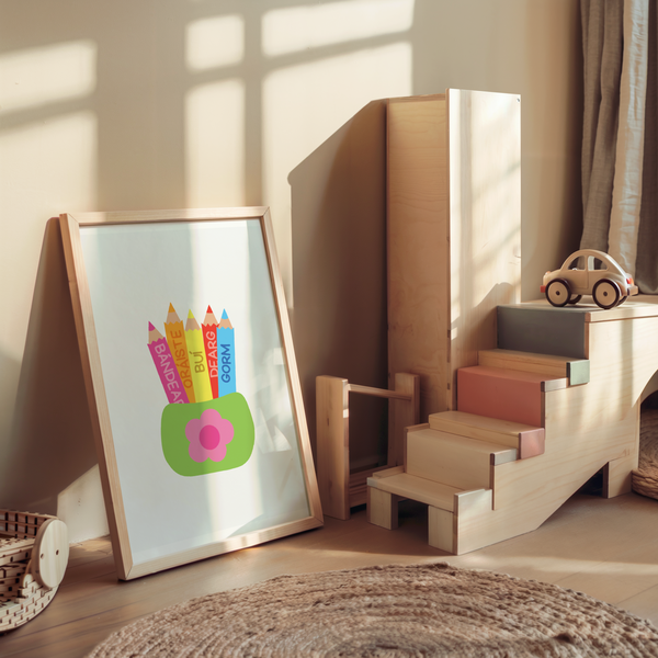 Pencil Pot Nursery Print