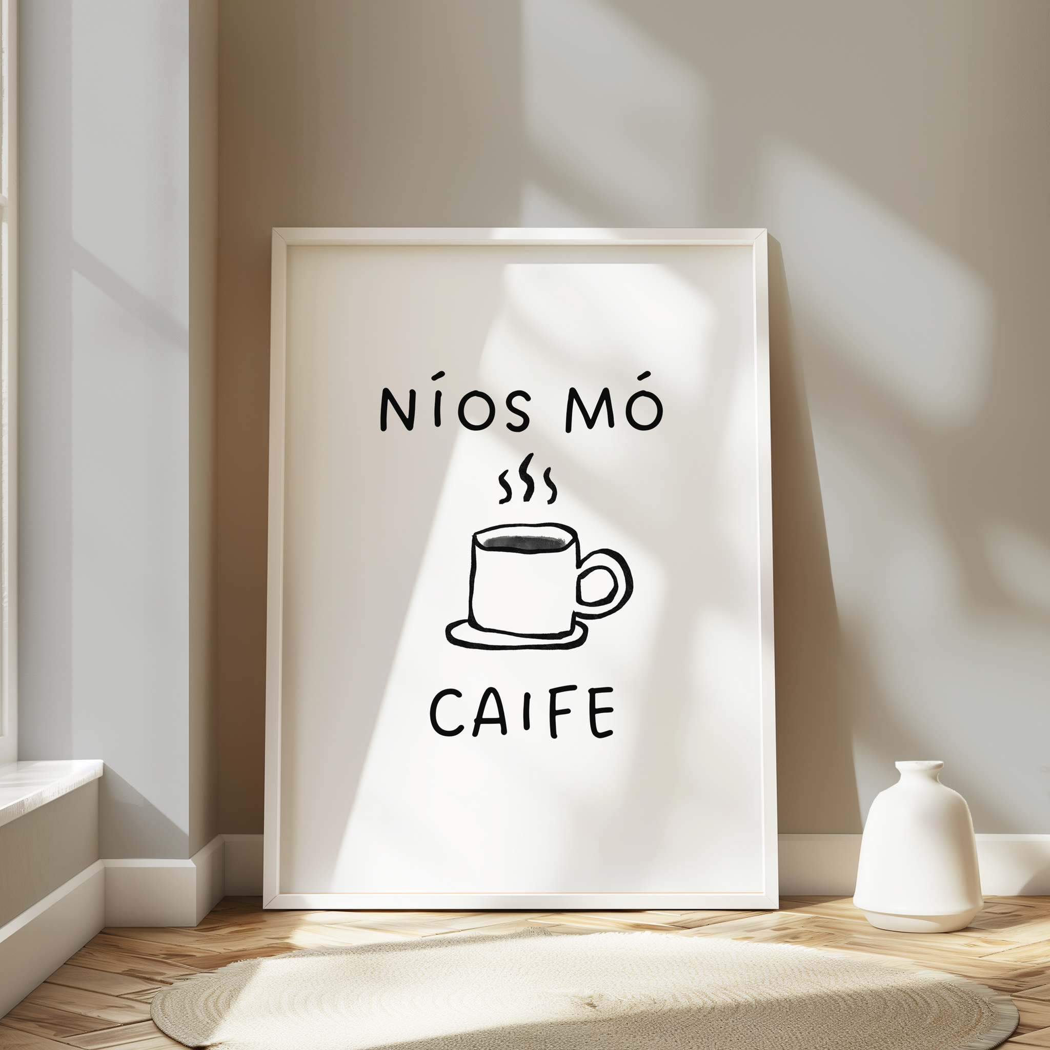 Níos mó caife Print