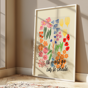 Ní neart go cur le chéile - Seanfhocail Floral Set Print