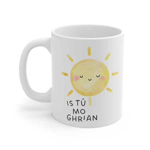 Sunshine Irish Language Mug, Bright Wholesome Gaelic Coffee Cup, You Are My, Gift Idea, St Patrick's Day, White Ceramic Tea Mug
