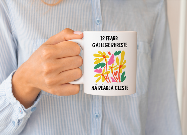 Floral Seanfhocail Mug