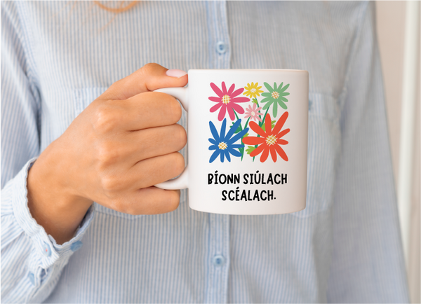 Floral Seanfhocail Mug