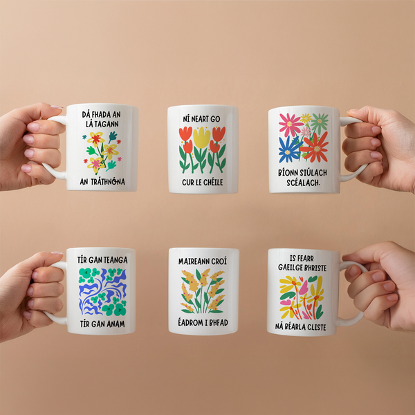 Floral Seanfhocail Mug