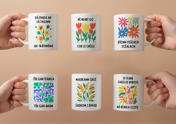 Floral Seanfhocail Mug
