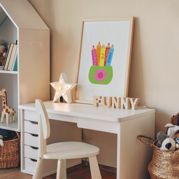 Pencil Pot Nursery Print